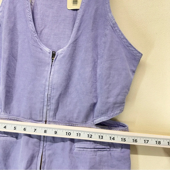 Levi's Radon Cut-Out Women Romper Purple Size Medium Pocket Soft Downtown Girl - Picture 5 of 14
